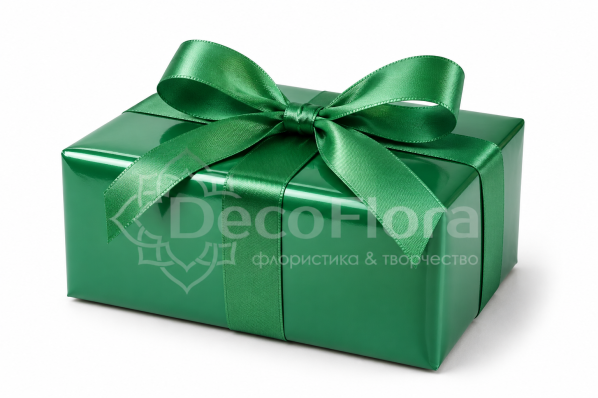 Бумага матовая с металлом 70см*2м  зелёная