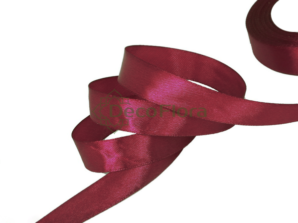 Лента атласная 1,2cm*20м - 116 - тёмно-бордовый
