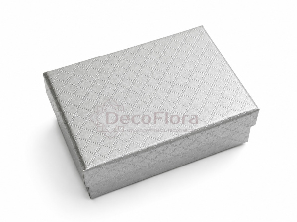 Коробка Ромбики подарочная 9*7*2,8см серая