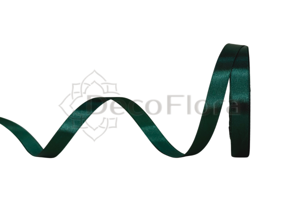 Лента атласная 1,2cm*25ярд - 128 - зелёная 