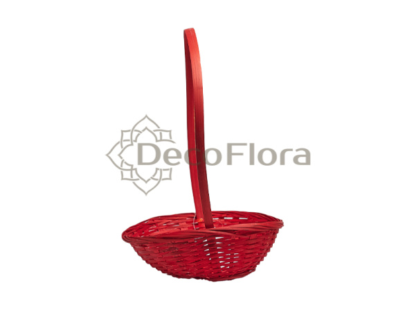 Корзина бамбуковая d19 h5 hh32 красная