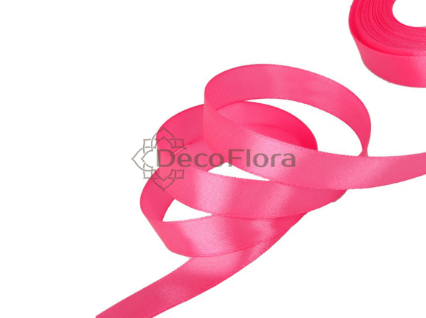 Лента атласная 1,2cm*20м - 1038 - розовый неон 
